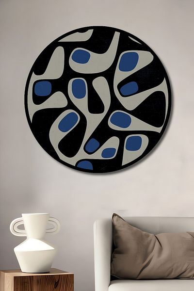 Teona Ahşap Modern Abstract Geometric Decorativ Lemn MDF Rotund Acasă, Locul de Muncă Pictură de perete