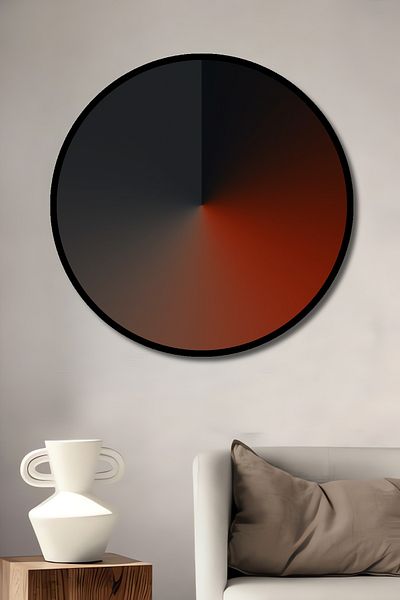 Teona Ahşap Transiții de culoare abstracte Decorative din lemn MDF rotund pentru casă, loc de muncă pictură murală