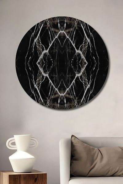Teona Ahşap Textura marmură Decorativă geometrică Lemn MDF Rotund Acasă, Locul de muncă Pictură murală