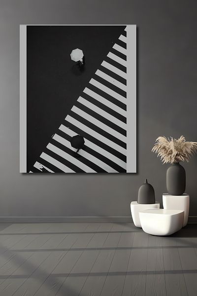 Teona Ahşap Pentru Umbrelă Abstract Walking Decorativ Lemn MDF Dreptunghi Acasă, Locul de Muncă Pictură de perete