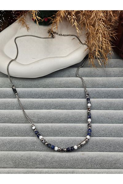 AURA Natural Stone&Steel Men's Necklace