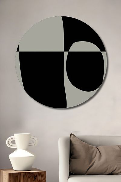 Teona Ahşap Abstracție Geometrică Lemn MDF Rotund Decorativ Acasă, Locul de Muncă Pictură Perete
