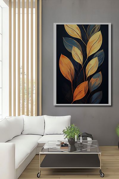 Teona Ahşap Model de frunze abstracte din lemn decorativ MDF dreptunghiular pentru pictura de perete acasă, la locul de muncă