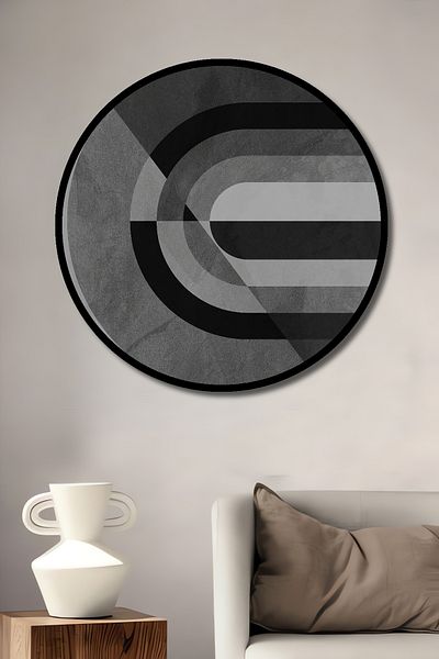Teona Ahşap Modern Geometric Abstract Lemn MDF Rotund Decorativ Acasă, Locul de Afaceri Pictură Perete