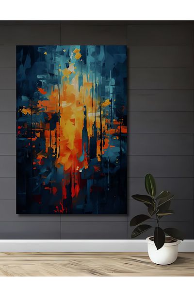 Teona Ahşap Explozie de culoare abstractă Decorativ Lemn MDF Dreptunghi Acasă, Locul de muncă Pictură murală