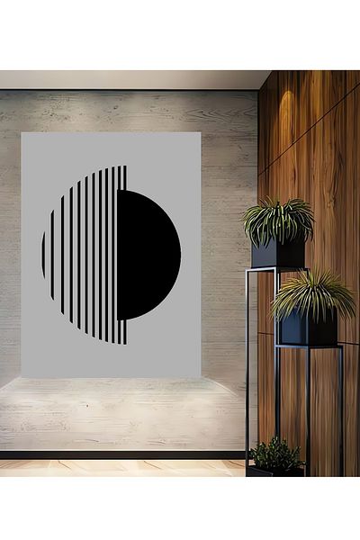 Teona Ahşap Forme geometrice minimaliste Decorative din lemn MDF dreptunghiular Acasă, loc de muncă Pictură murală