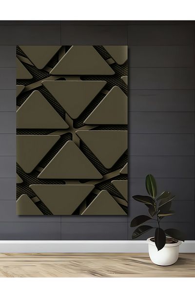 Teona Ahşap Model Geometric Modern Decorativ Lemn MDF Dreptunghi Acasă, Locul de Muncă Pictură Perete