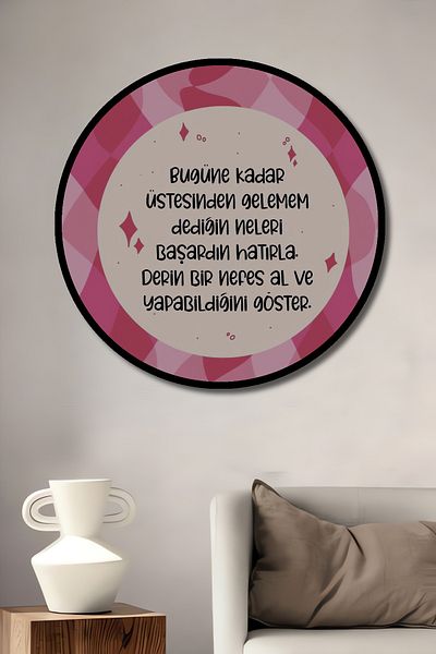 Teona Ahşap Citaturi Motivează Inspiratoare Decorative Lemn MDF Rotund Acasă, Locul de Muncă Pictură Perete