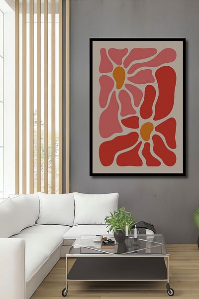 Teona Ahşap Model de flori moderne din lemn MDF dreptunghiular decorativ pentru casa, locul de munca pictura pe perete