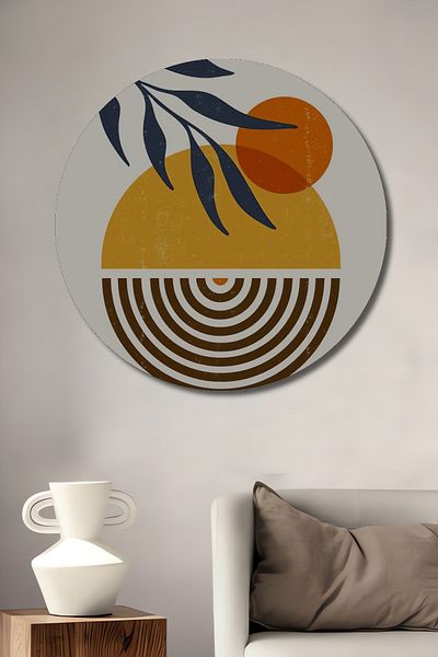 Teona Ahşap Modern Minimalist Geometric Lemn MDF Rotund Decorativ Acasă, Locul de Muncă Pictură Perete