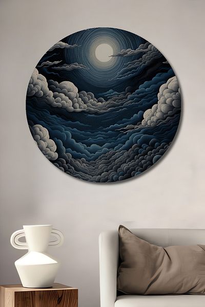 Teona Ahşap Cerul de noapte Artă abstractă Decorativ Lemn MDF Rotund Acasă, Locul de muncă Pictură murală