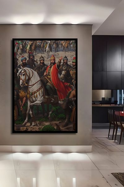 Teona Ahşap Fatih Sultan Mehmet Conquest Ilustrație Decorativ Lemn MDF Dreptunghi Acasă, Locul de Afaceri Pictură Perete