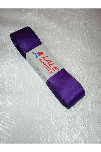 yörük tuhafiye 10 Meters Purple Satin Ribbon - 3 cm One Ball