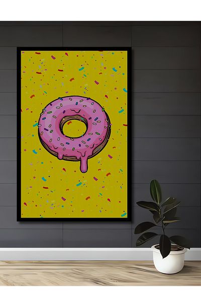 Teona Ahşap Gustosă gogoși roz din lemn MDF dreptunghiular decorativ pentru casă, loc de muncă pictură murală