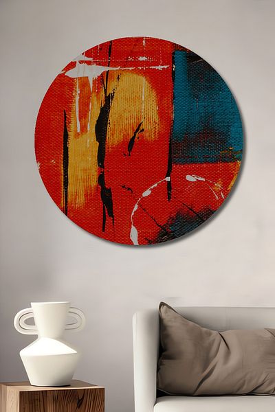 Teona Ahşap Energie abstractă decorativă din lemn MDF rotund pentru casă, pictură murală la locul de muncă