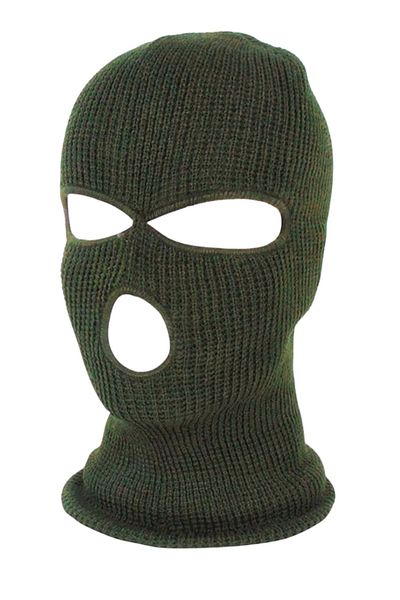 AXE SPORTSWEAR Khaki Green Unisex Winter Balaclava Helmet - 3 Eyes with Beanie, for Biker Ski