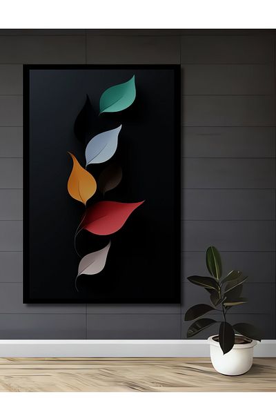Teona Ahşap Frunze colorate Decorative Minimaliste Lemn MDF Dreptunghi Acasă, Locul de Muncă Pictură Perete