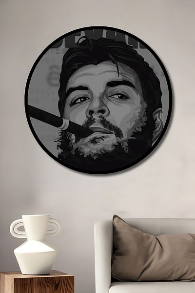 Teona Ahşap Ilustrație Che Guevara Decorativ Lemn MDF Casă rotundă, Pictură pe perete la locul de muncă