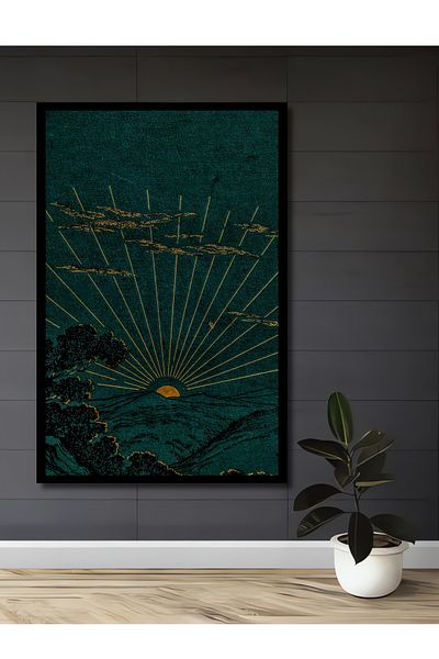 Teona Ahşap Sunset Sparkle Decorativ Lemn MDF Dreptunghi Acasă, Locul de Muncă Pictură Perete