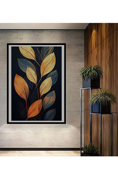 Teona Ahşap Model de frunze abstracte din lemn decorativ MDF dreptunghiular pentru pictura de perete acasă, la locul de muncă