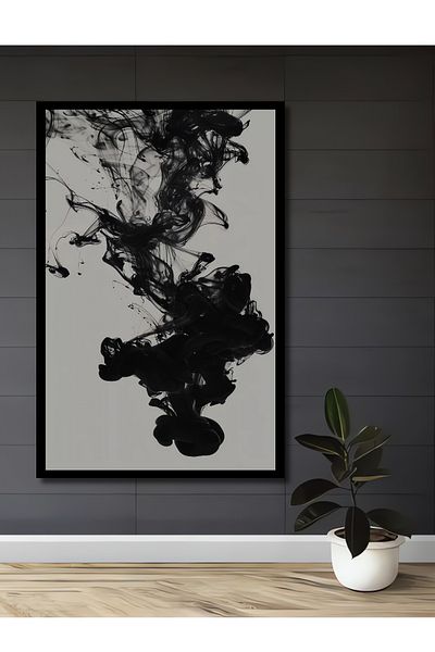 Teona Ahşap Abstracție Cerneală Valuri Decorative Lemn MDF Dreptunghi Acasă, Locul de Muncă Pictură Perete