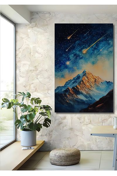 Teona Ahşap Sky Star Rain Decorativ Lemn MDF Dreptunghi Acasă, Locul de Muncă Pictură Perete