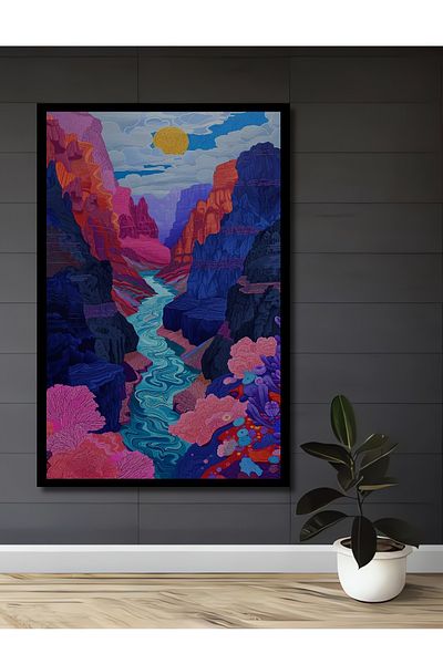 Teona Ahşap Fermecătoare Culorile Canyon Lemn MDF Dreptunghi Decorativ Acasă, Locul de Muncă Pictură Murală