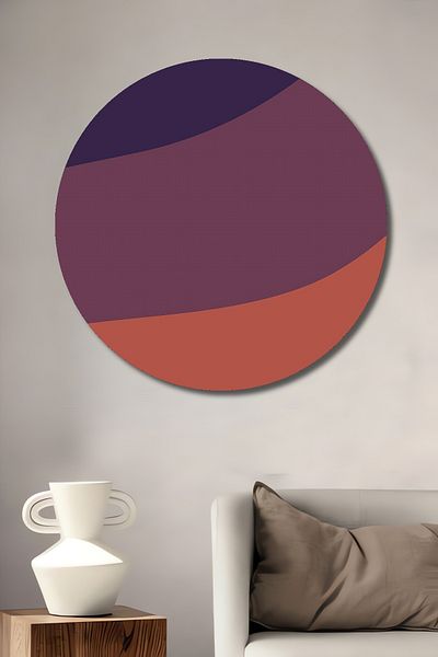 Teona Ahşap Waves Colorate Decorativ Lemn MDF Rotund Acasă, Locul de Muncă Pictură Perete