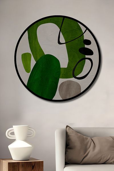 Teona Ahşap Geometrie abstractă Decorativ Lemn MDF Rotund Acasă, Locul de Muncă Pictură Perete