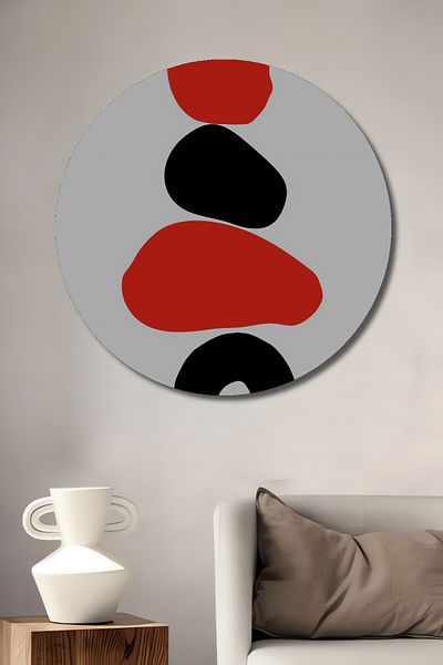 Teona Ahşap Minimalist Geometric Lemn MDF Rotund Decorativ Acasă, Locul de Muncă Pictură Perete