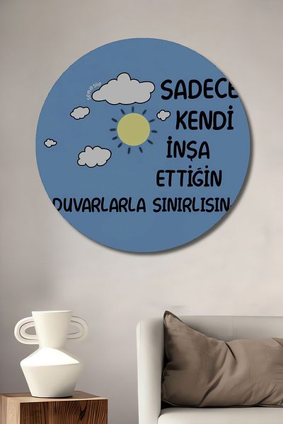 Teona Ahşap Esti limitat de pereți proprii din lemn MDF rotund decorativ pentru casa, locul de munca pictura pe perete