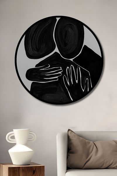 Teona Ahşap Nobil îmbrățișat decorativ din lemn MDF rotund pentru casă, loc de muncă pictură murală
