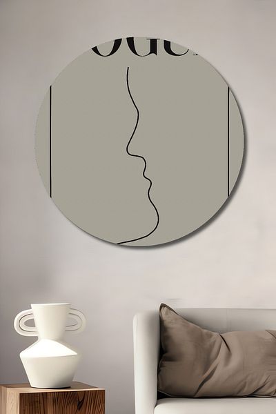 Teona Ahşap Vogue Style Minimalist Abstract Line Decorativ Lemn MDF Rotund Acasă, Locul de Muncă Pictură de perete