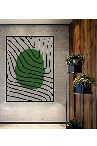 Teona Ahşap Linii ondulate Lemn minimalist MDF dreptunghiular decorativ pentru casă, loc de muncă pictură murală