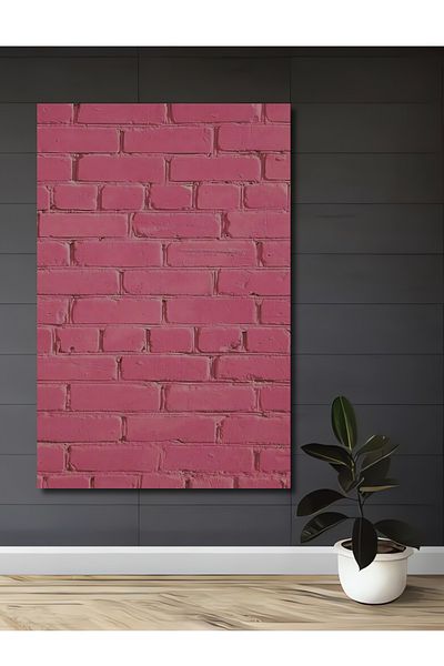 Teona Ahşap Perete de cărămidă roz decorativ din lemn MDF dreptunghiular pentru pictură de perete acasă, la locul de muncă