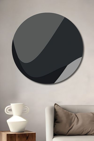 Teona Ahşap Wavy Abstract Modern Decorativ Lemn MDF Rotund Acasă, Locul de Muncă Pictură de perete