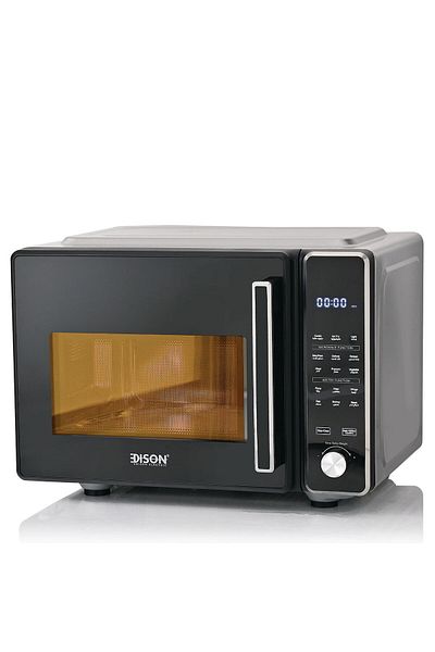 Edison Microwave + Air Fryer Black 6 Function 1800 Watt