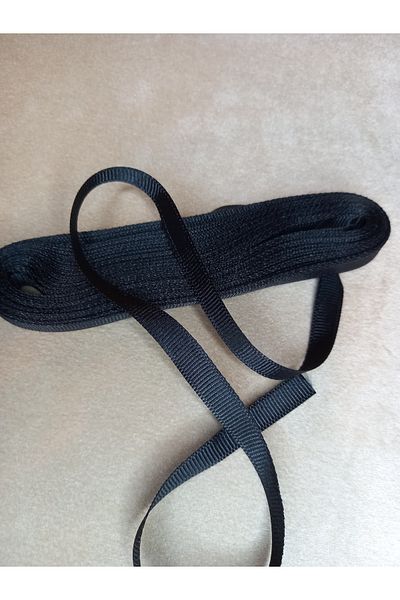 yörük tuhafiye 10 Meters Black Grosgrain Ribbon - 1 cm a Ball