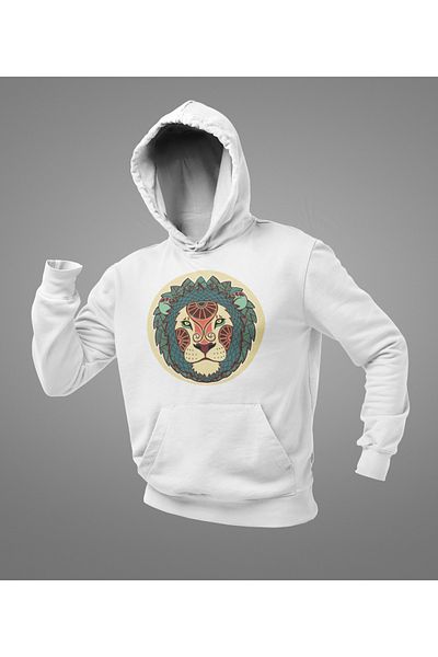 SEVBANO Special Design Lion Printed Unisex Oversize Hoodie
