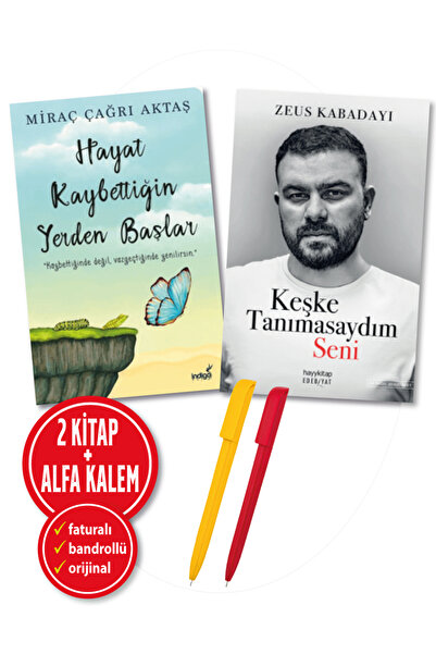 İndigo Kitap Alfa Kalem+Miraç Çağrı(Hayat Kaybettiğin Yerden Baş)+Zeus Kabada...
