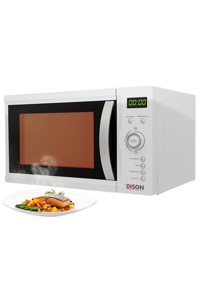 Edison microwave, white, 23 liters, 800 watts