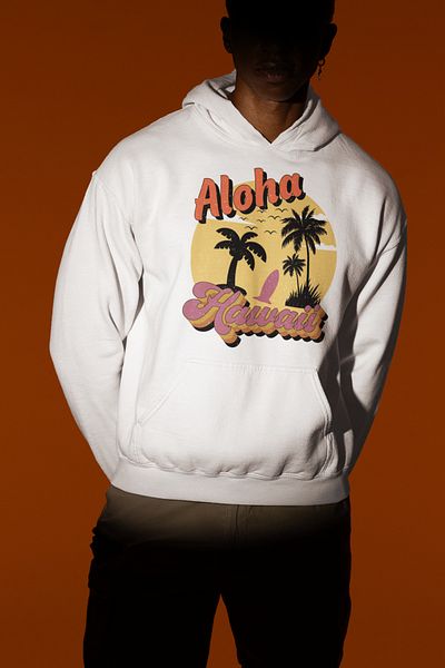SEVBANO Aloha Hawaii Summer Themed Unisex Oversize Hoodie