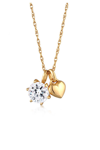 ELLI Halskette Halskette mit Stein Glaskristalle Damen Herz Anhänger Gedrehte...