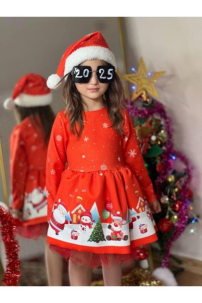 ARBİ kids Female Child Christmas Christmas Dress Christmas Dress