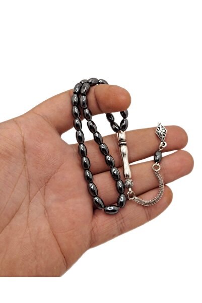 Han Ticarethane Mărgele de rugăciune din piatră naturală hematită tăiată de orz