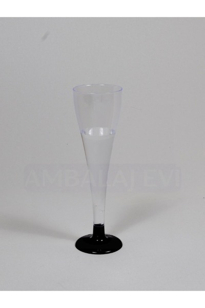 Ambalaj Evi Bardağı 6 Adet Siyah Mika Şampanya Kadehi Yılbaşı Sofra Ürünleri Bride To Be Kadeh