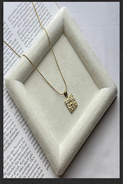 DEMOKAN Kadın Çelik Kolye Terazi El Taş Detay Pinterest Kararmaz Kolye