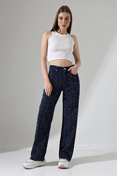 KAGAWA Koyu Mavi Nova Dokulu Straight Jean