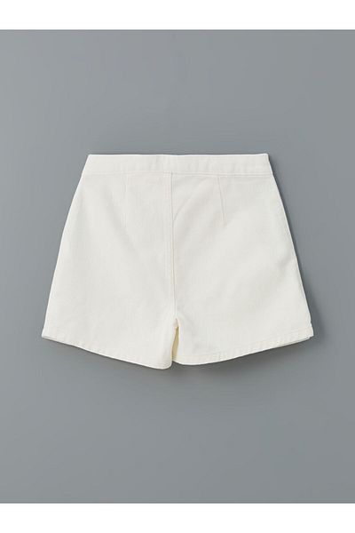 LC Waikiki Lcw Kids White Girls' Jean Shorts Skirt