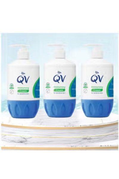 Qv 3 قطع من كريم الترطيب الاجتماعي QV 500 جرام
